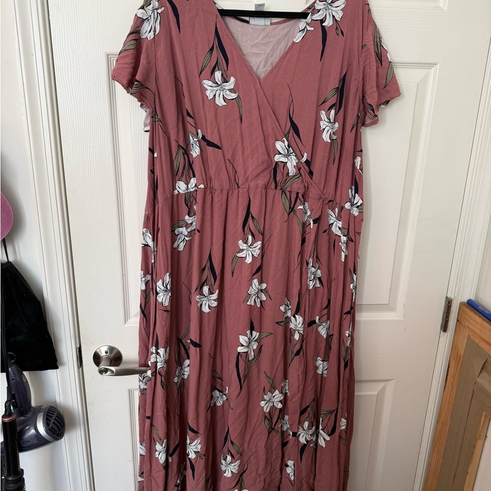 Ava & Viv Mauve Floral Maxi Dress